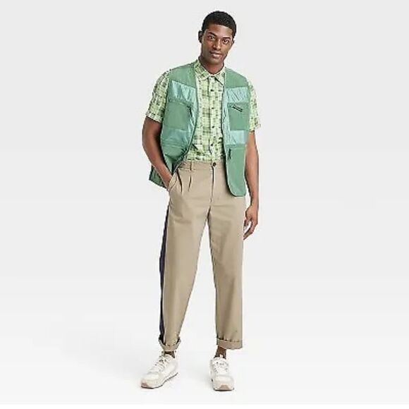 🆕👖Houston White Adult Essential Chino Pants - Green - Picture 1 of 5